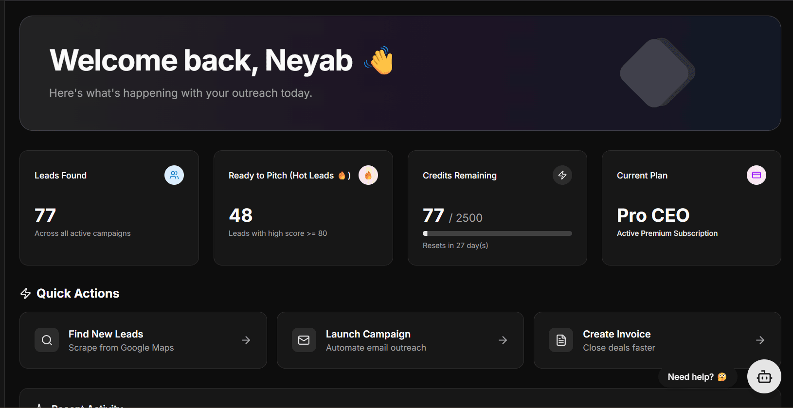 NexusLead Dashboard Preview